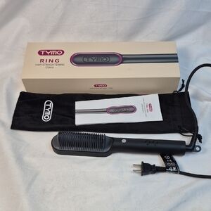 TYMO Ring Hair Straightening Black Brush Pre-Owned - Tested - Works